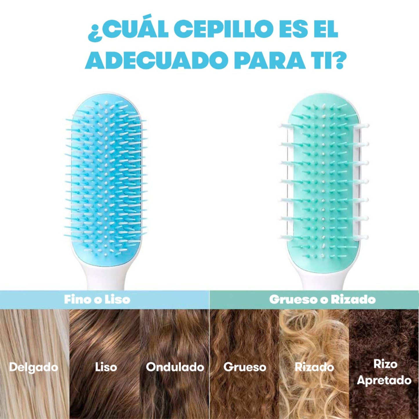 Cepillo Desenredante Para Cabello Grueso o Rizado