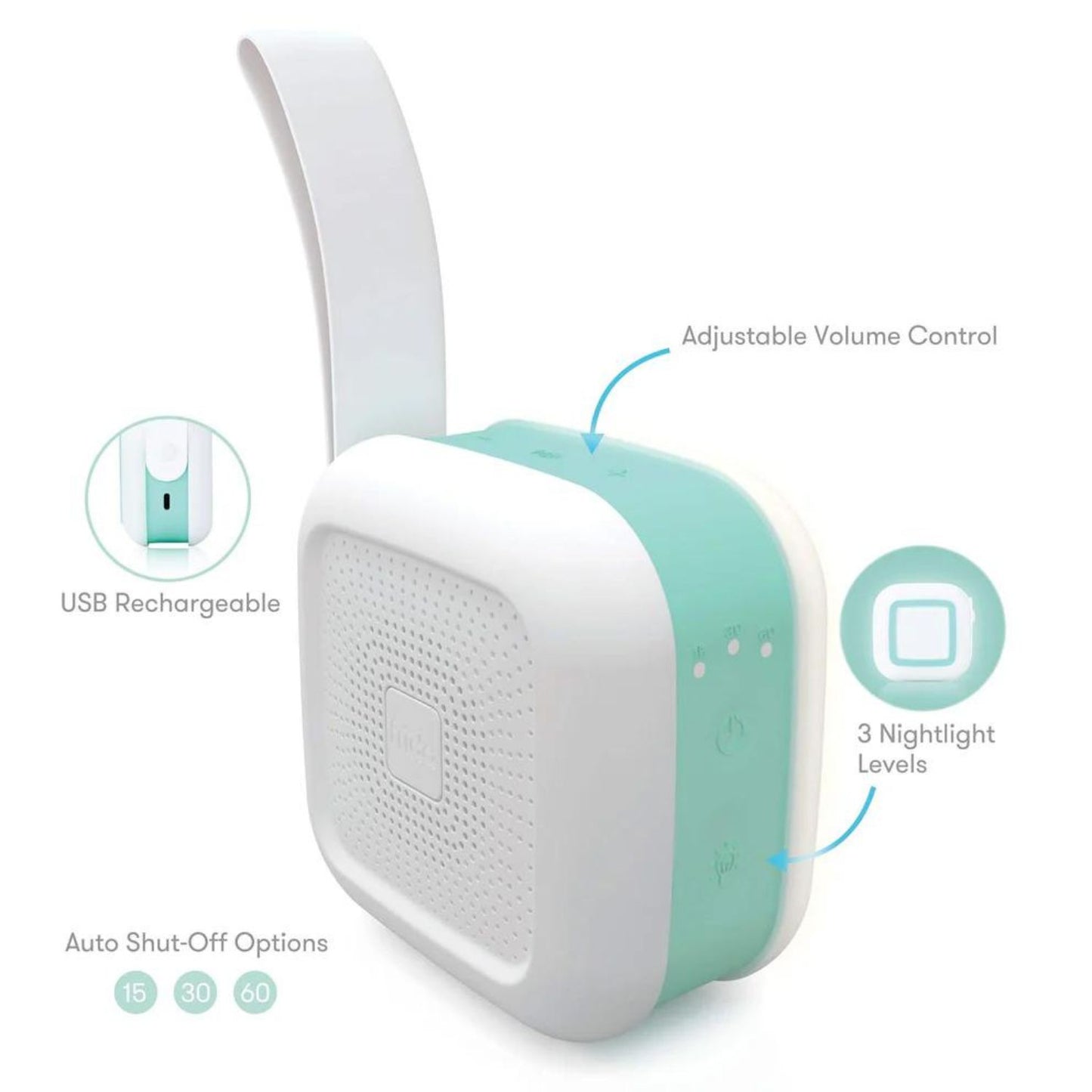 Reproductor Portátil de Sonido 2 en 1 + Luz de Noche
