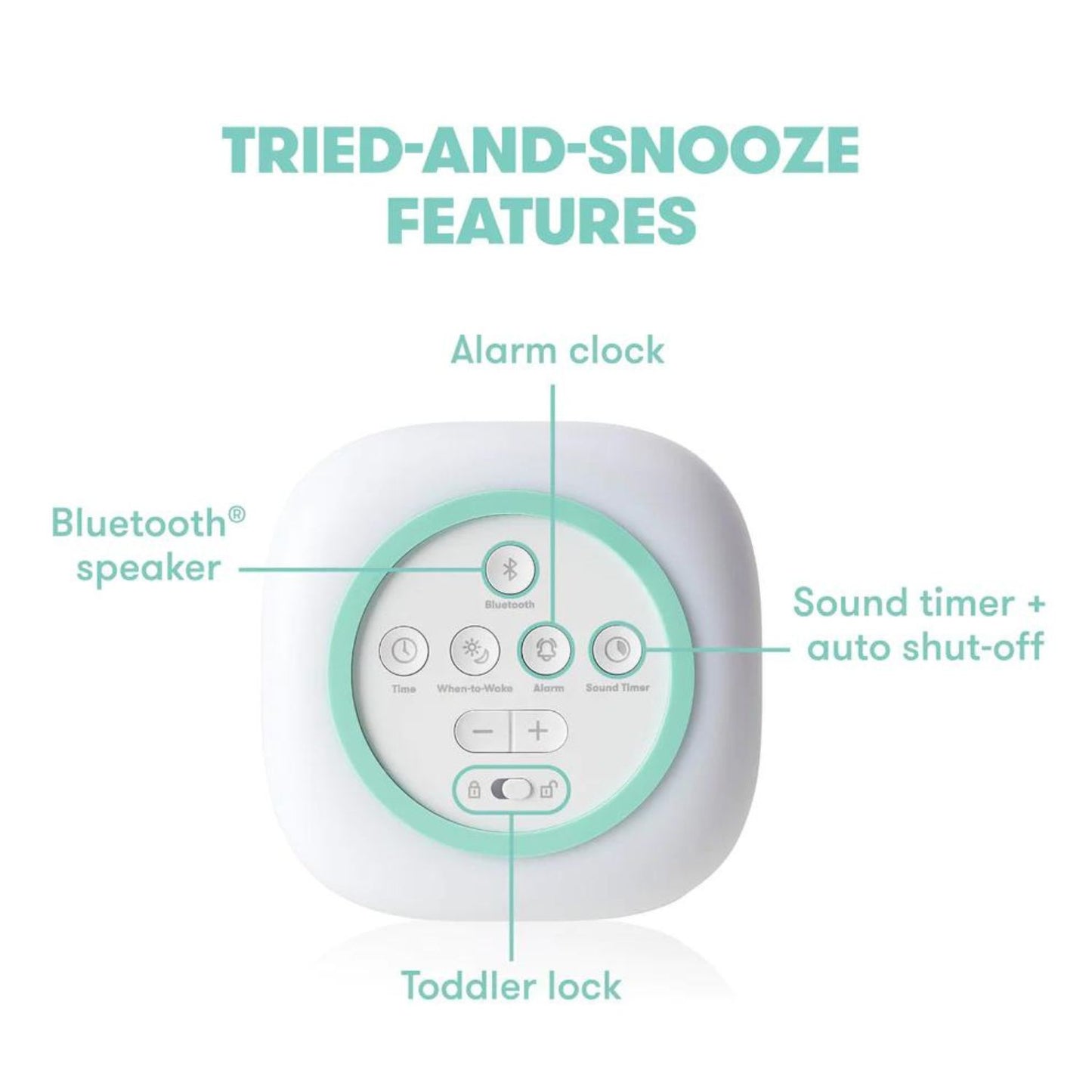 Reproductor de Sonido 3 en 1 + Despertador + Luz de Noche