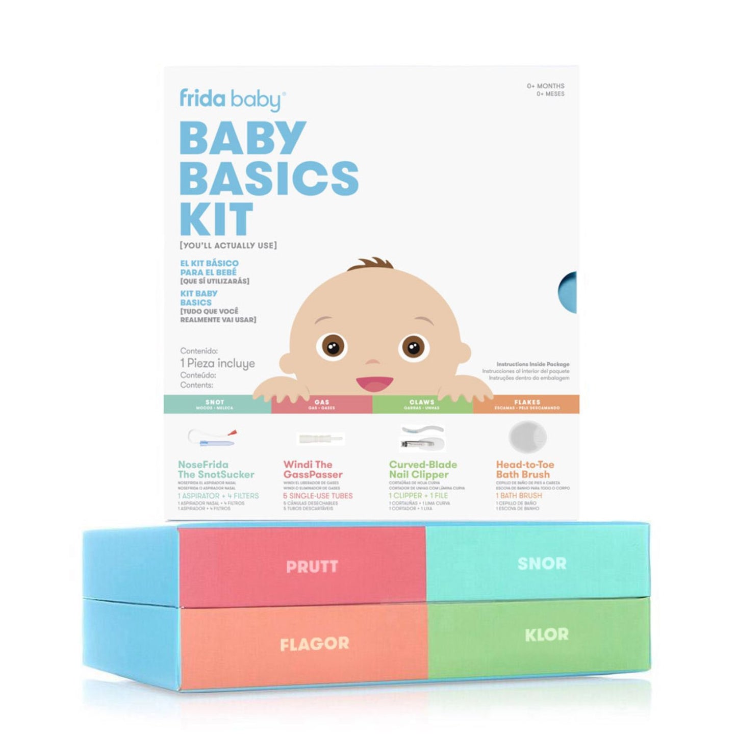 Kit Básico con Aspirador Nasal, Cortaúñas, Windi y Esponja